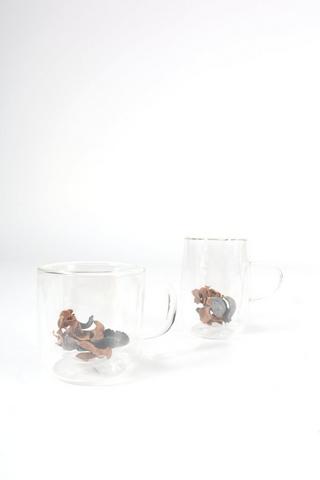 Double Wall Glass Mug, Tall