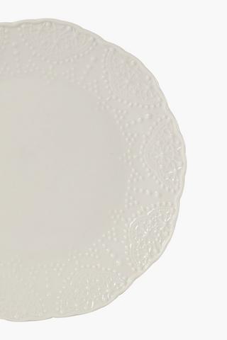 Porcelain Embossed Side Plate