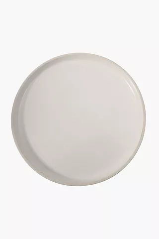 Two Tone Rim Stoneware Dinner Plate