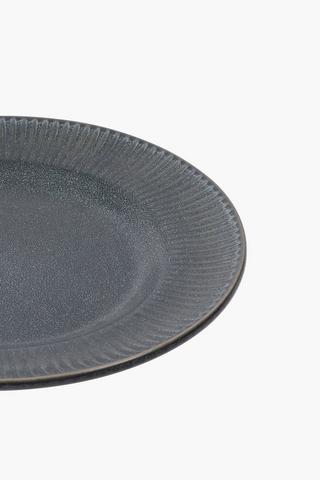 Ridge Glaze Fluted Dinner Plate