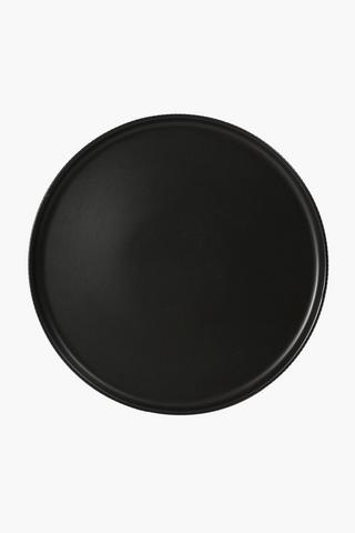 Stack Ribbed Stoneware Dinner Plate