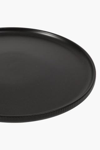 Stack Ribbed Stoneware Dinner Plate