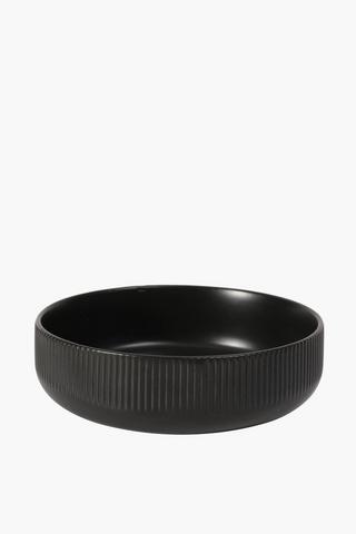 Stack Ribbed Stoneware Bowl