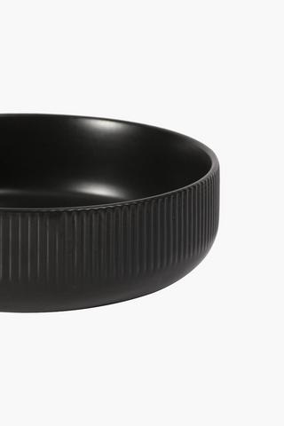 Stack Ribbed Stoneware Bowl