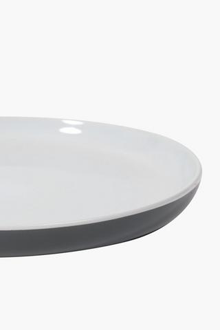Two Tone Stoneware Dinner Plate