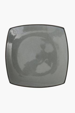 Glaze Square Stoneware Dinner Plate