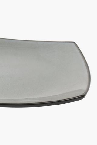 Glaze Square Stoneware Dinner Plate