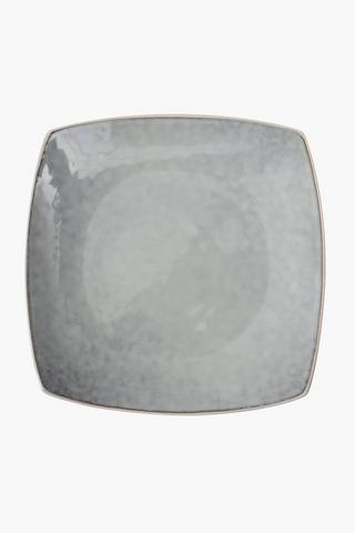 Glaze Square Stoneware Dinner Plate