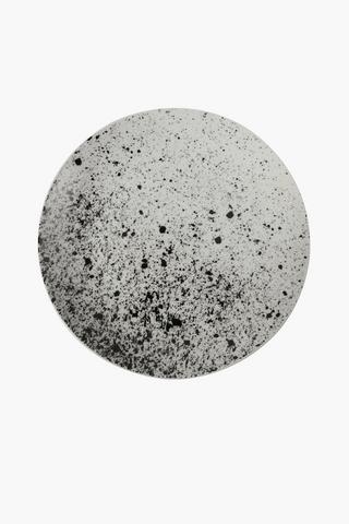 4 Piece Porcelain Splatter Dinner Plates