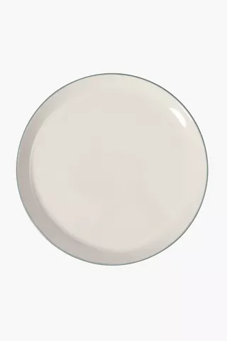 Two Tone Stoneware Dinner Plate