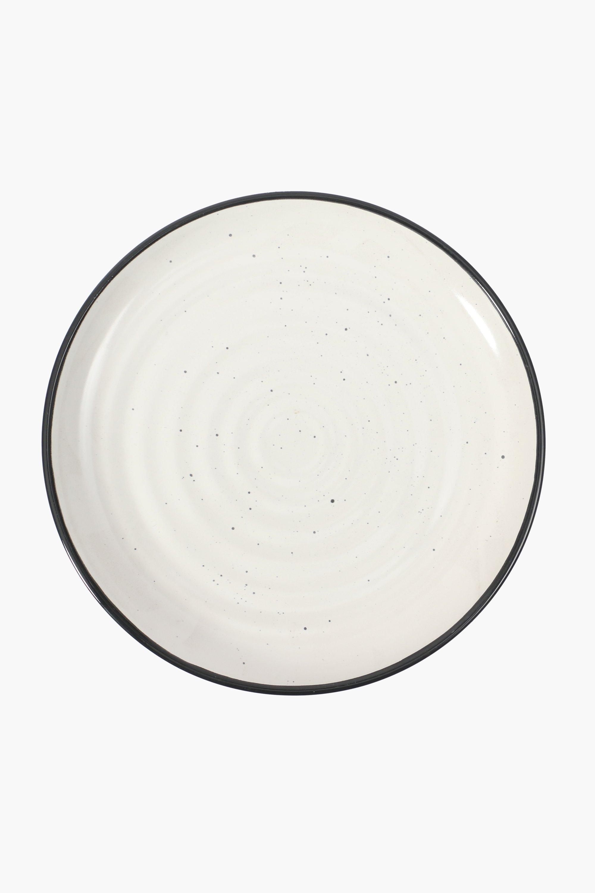 Speckle Rim Stoneware Dinner Plate