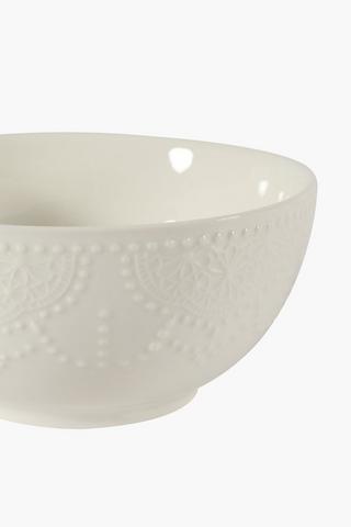 Porcelain Embossed Bowl
