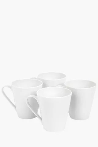 4 Pack Porcelain Mugs