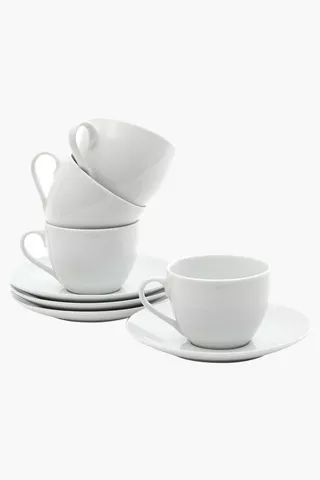 8 Piece Porcelain Cup And Saucer Set