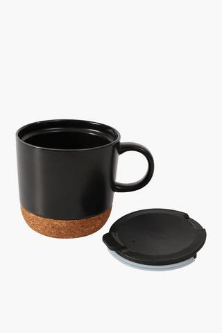 Ceramic And Cork Travel Mug