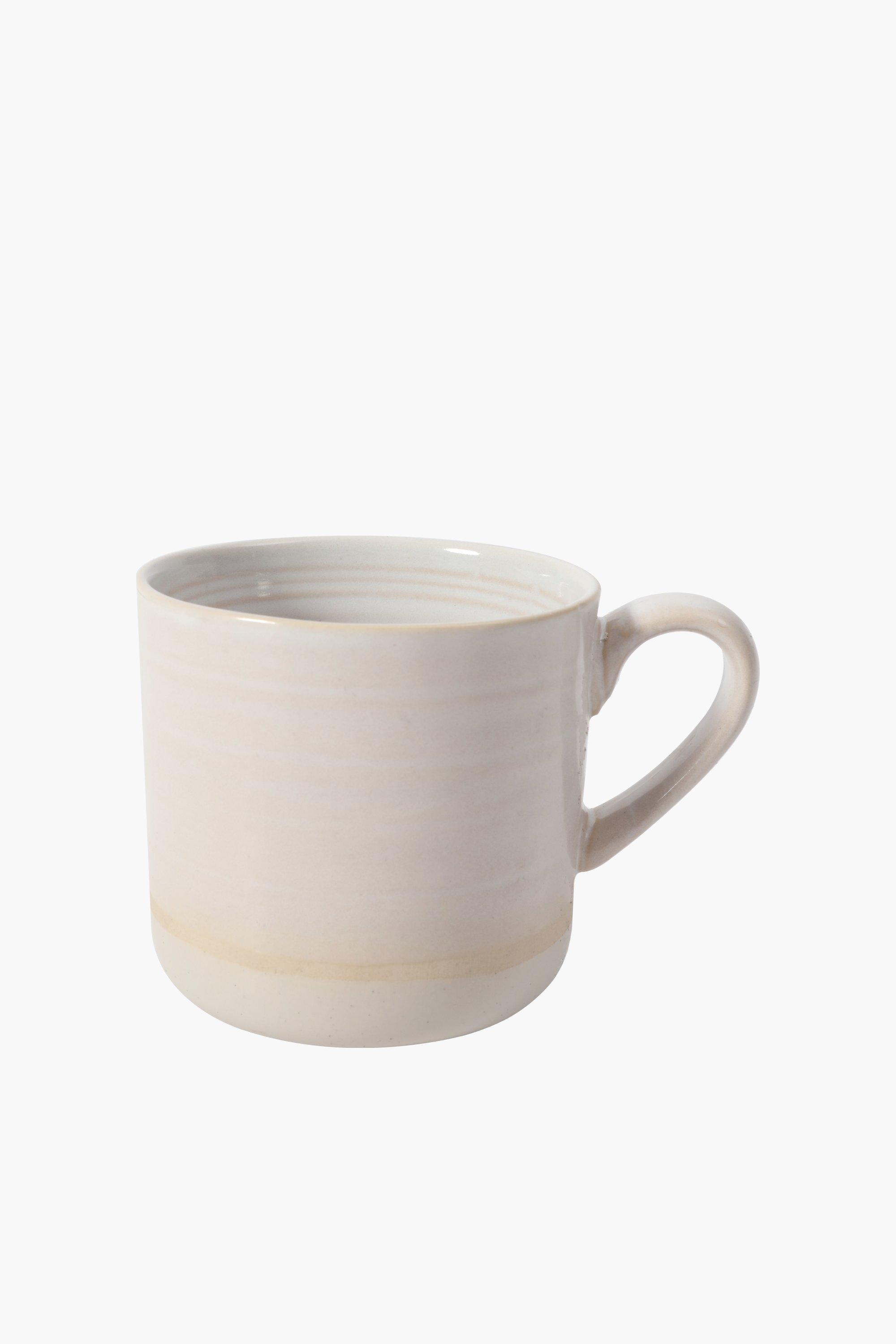 Stoneware Glazed Ridge Mug