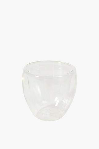 Double Wall Glass Mug, Medium