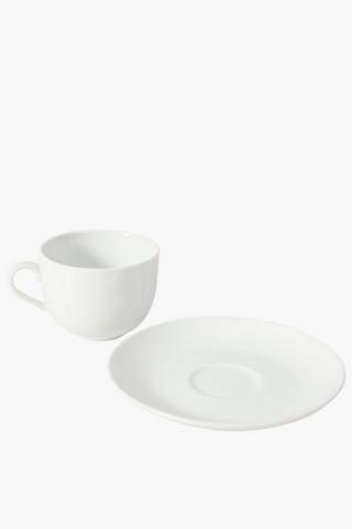 Porcelain Mod Cup And Saucer Set