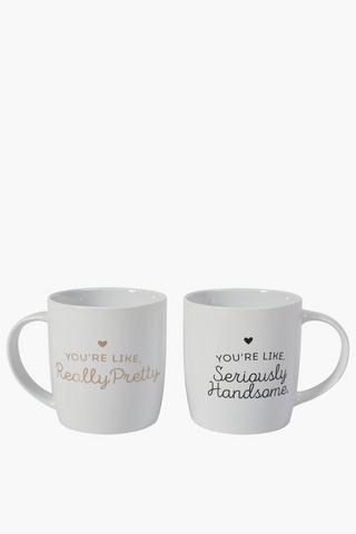 2 Pack Script Decal Mugs