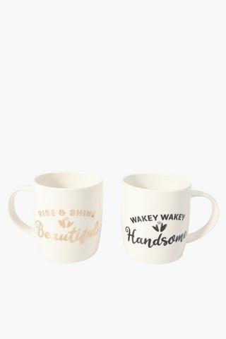 2 Pack Script Mugs