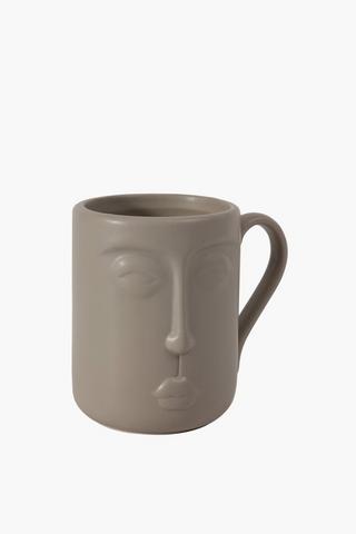 Stoneware Face Mug