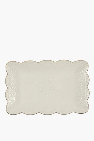 Embossed Porcelain Platter