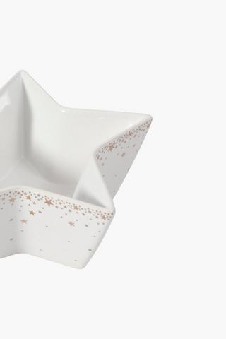 Festive Stoneware Star Bowl