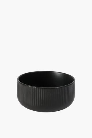 Stack Ribbed Stoneware Serving Bowl, Small