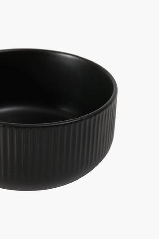 Stack Ribbed Stoneware Serving Bowl, Small