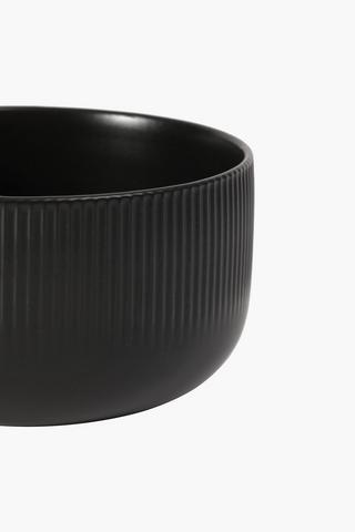 Stack Ribbed Stoneware Serving Bowl, Medium