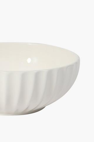 Stoneware Ridged Bowl Medium