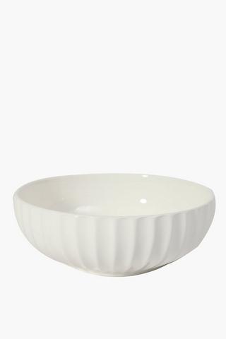 Stoneware Ridged Bowl Large