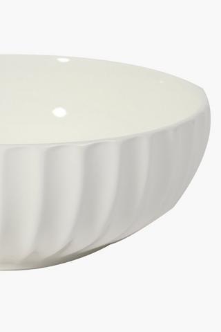 Stoneware Ridged Bowl Large