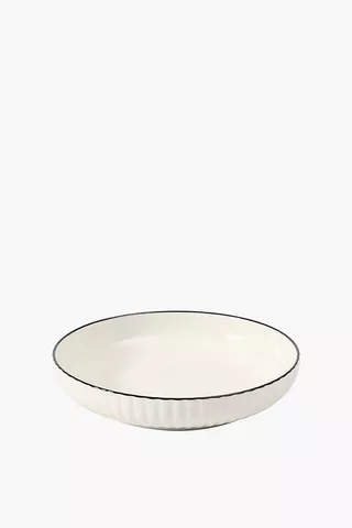 Fluted Rim Serving Plate Small