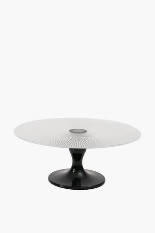 Textured Glass Cake Stand