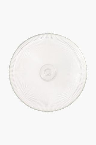 Ridged Glass Cake Stand