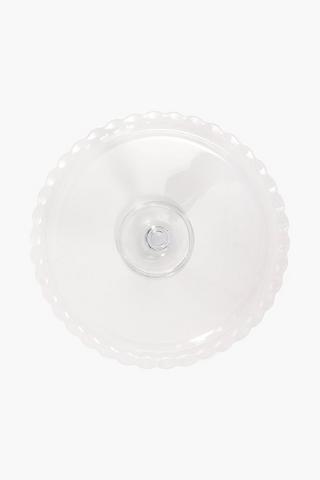 Scalloped Glass Cake Stand