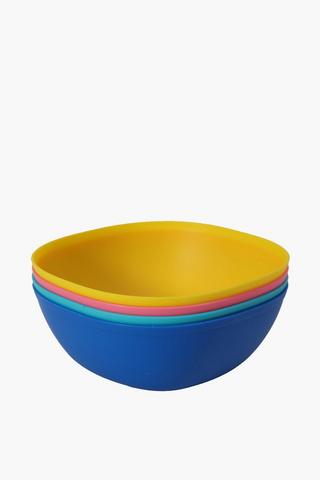 4 Pack Plastic Bowls
