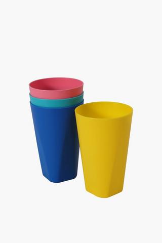 4 Pack Plastic Tumblers