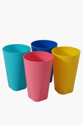 4 Pack Plastic Tumblers