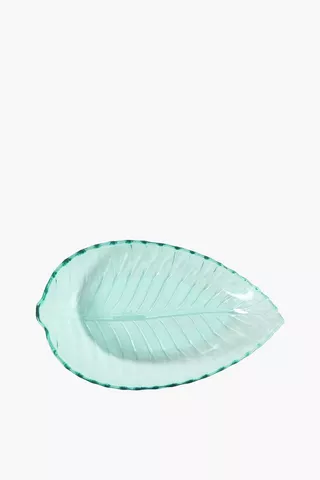 Plastic Leaf Platter Large
