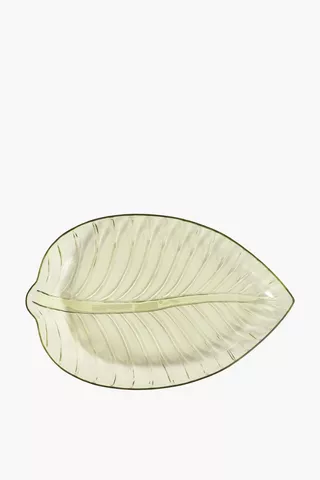 Plastic Leaf Platter Xl