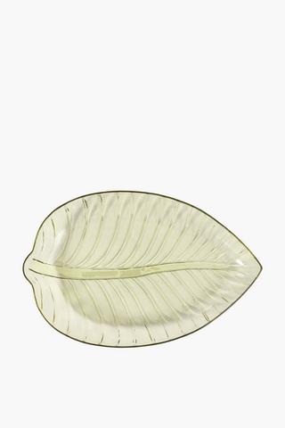 Plastic Leaf Platter Xl