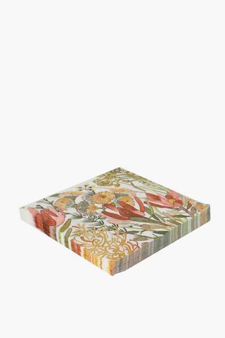 20 Pack Antibes Floral Serviettes