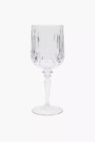 Facet Acrylic Wine Glass