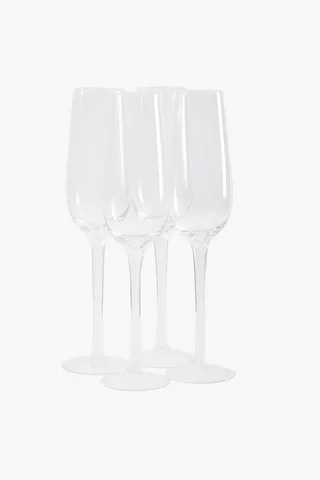 4 Pack Augusta Champagne Flutes