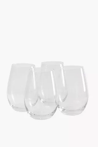 4 Pack Stemless Wine Glasses