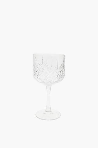 Diamond Cut Gin Glass