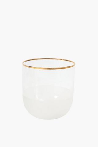 Metallic Rim Glass Tumbler