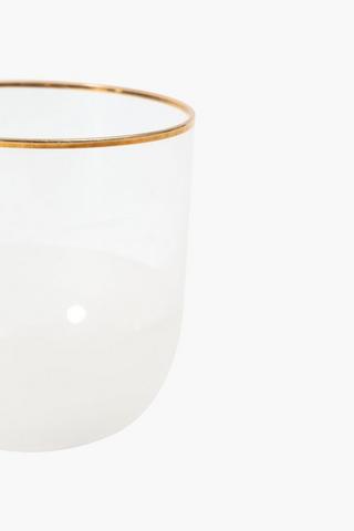 Metallic Rim Glass Tumbler